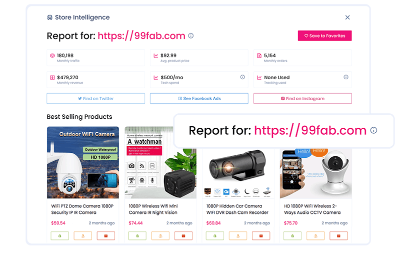 Spy on Top Stores with Store Intelligence